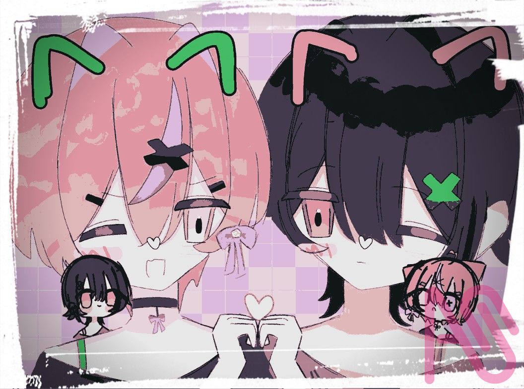 めんたときつね Illust of ฅ/ᐠ_ ꞈ _ᐟ\ฅ宇都っち（低浮上） maid oc kawaii よその子 2次創作 描かせてもらった めんちゃそアート 100枚目チャレンジ