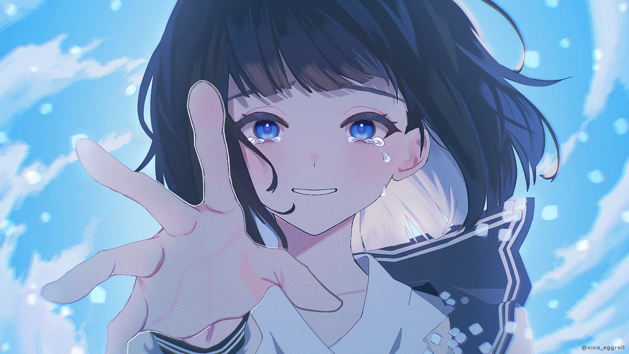 【依頼絵】あの夏の陽炎を見透かして  Illust of eggroll☆ 仕事絵 illustration original ボカロ曲 ibispaint 依頼絵