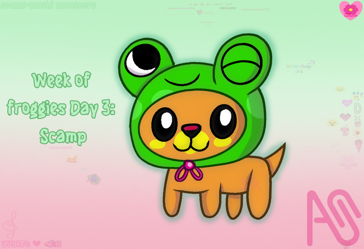 Week of froggies Day 3: scamp Illust of suckaysuAmigos200 fanart drawing Artwork day3 weekchallenge moshimonsters moshlings weekoffroggies