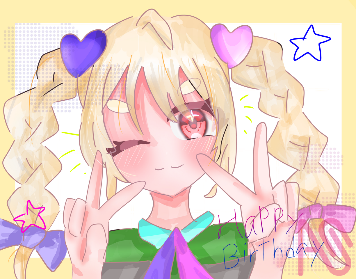 ししょー、お誕生日おめでと！！！！！！！！ Illust of 冬華はる cute よその子 アドバイス前に書いたの まるちちゃん