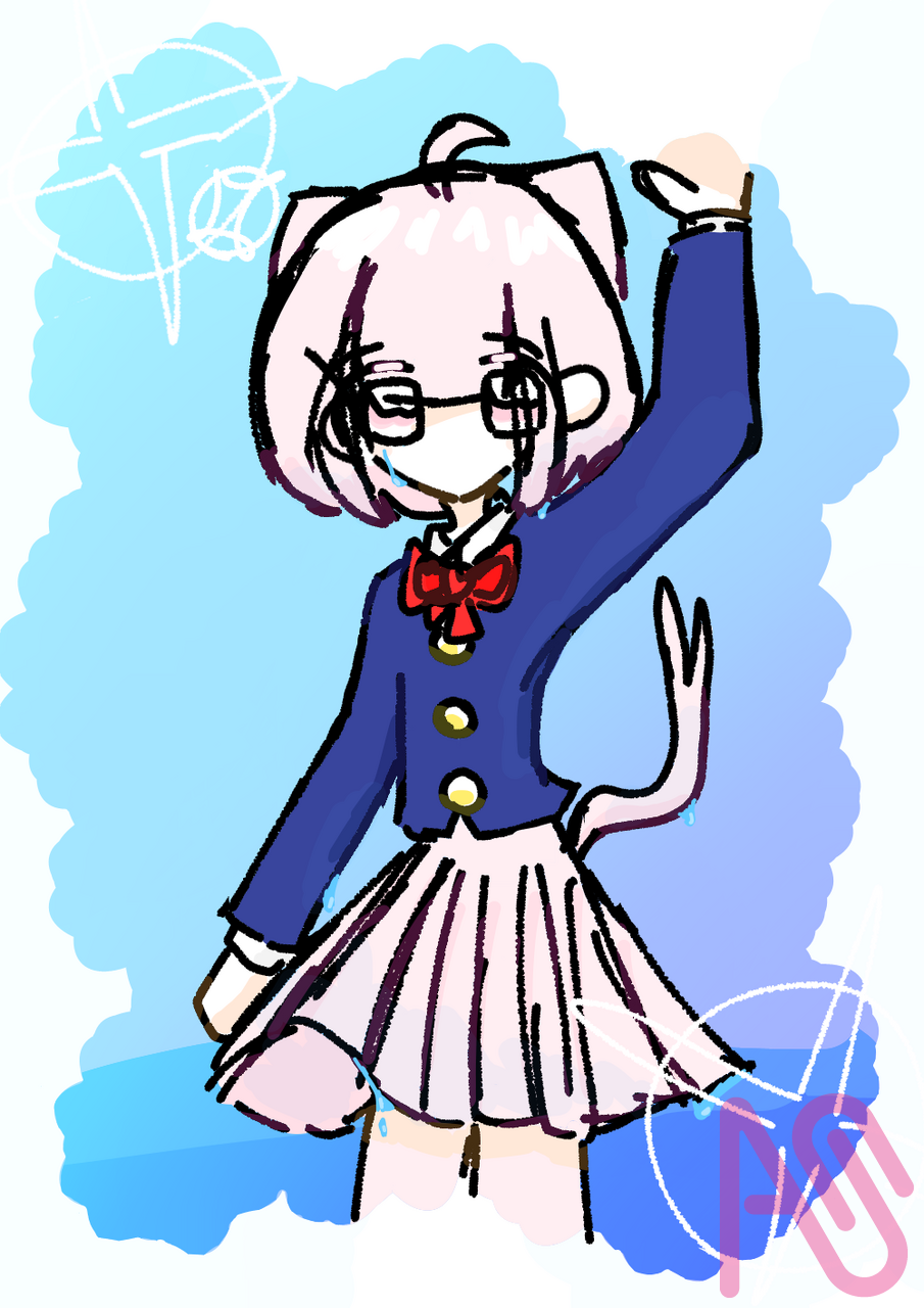 海 Illust of さくらもち　3月15日まで代選中！！ girl digital sea 下手でごめんね うまいやん ←神絵師はこちら ←神絵師じゃなぁぁい！！